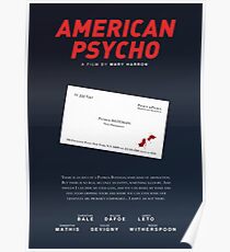 American Psycho - Bateman's blood-smeared business card Poster