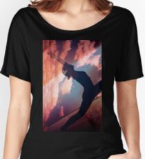 Yoga Pilates analog Film 35mm Doppelbelichtung Natur Wolken Foto Loose Fit T-Shirt
