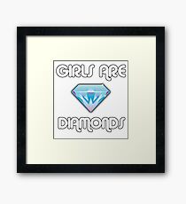 Girls are Diamond Framed Print