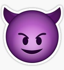 emoji devil purple sticker redbubble evil