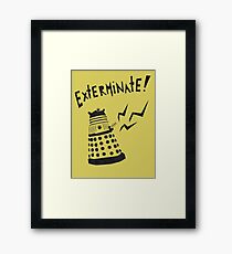 Dalek Doctor Who Stencil-Style Illustration Framed Print