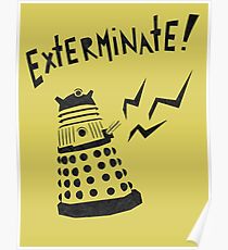 Dalek Doctor Who Stencil-Style Illustration Poster