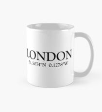 Geographische Koordinaten von London Tasse (Standard)