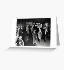 Wir wollen Bier! Prohibition Protest, 1931. Vintage Foto Grußkarte