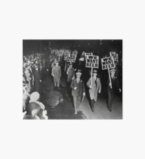 We Want Beer! Prohibition Protest, 1931. Vintage Photo Art Board Print