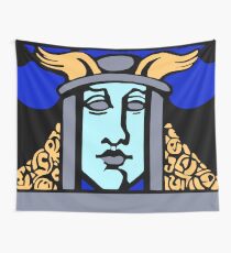 Jugendstil Einfuhrmesse Frankfurt blue Wall Tapestry