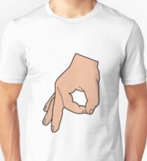 Camiseta ajustada El juego de la mano del círculo.