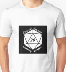 Critical Success Gaming League Black Background Unisex T-Shirt