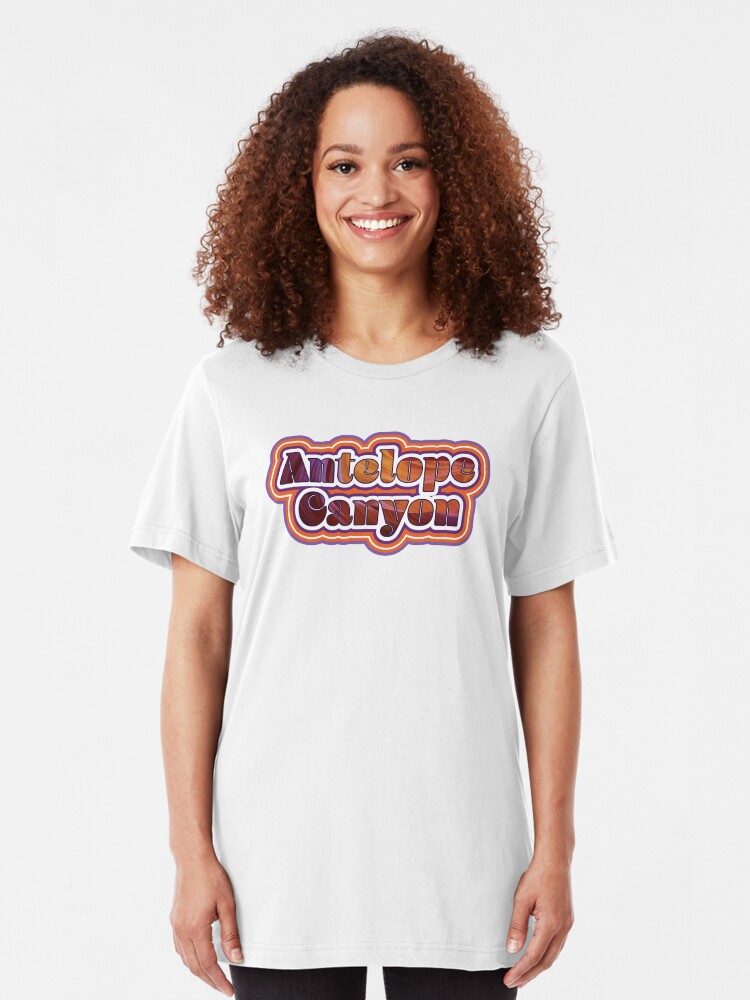 Alternate view of Antelope Canyon, Arizona Retro Traveler Slim Fit T-Shirt