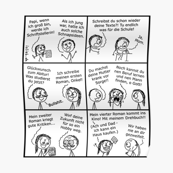 Schriftstellerin islieb Comic Poster