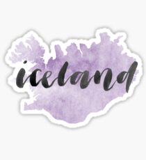 Island-Land-Aquarell Sticker
