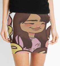 Happy Girl with Yummy Glazed Donuts! Mini Skirt