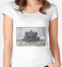 #sculpture #stone #statue #architecture #ancient #face #old #head #art #fountain #lion #wall #history #gargoyle #detail #building #marble #monument #antique #relief #decoration #religion #carving Women's Fitted Scoop T-Shirt