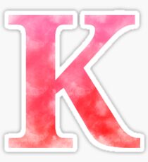 Letter K - Red Sticker