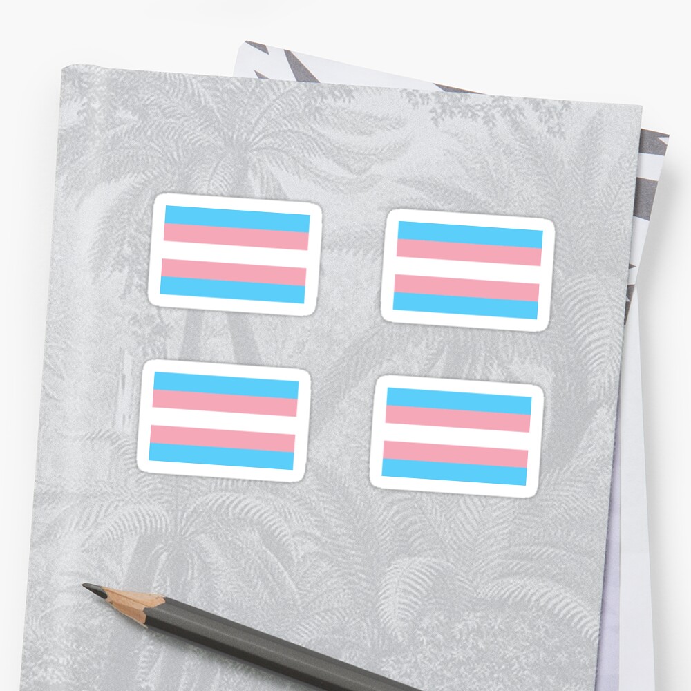 Transgender Pride Flag 4 Pack Sticker By Emberfox Redbubble