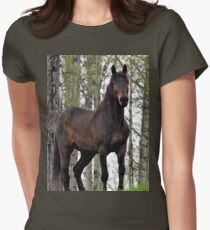 Percheron Thoroughbred Horse Women's Fitted T-Shirt