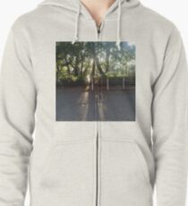 #road #tree #nature #park #trees #forest #green #landscape #path #summer #woods #way #leaves #alley #lane #grass #autumn #foliage #spring #leaf #wood #outdoor #walk #outdoors #countryside Zipped Hoodie