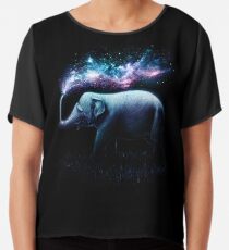 Elephant Splash Chiffon Top