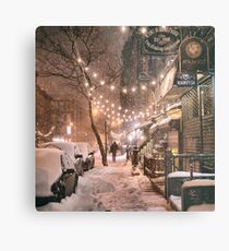 East Village in the Snow - New York City Metal Print