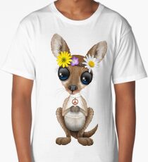 Cute Baby Kangaroo Hippie Long T-Shirt