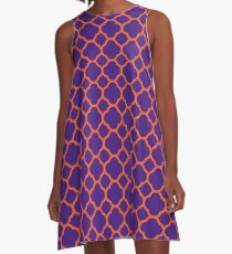 Quatrefoil Game Day Dress | Clemson 4 A-Line Dress