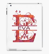 Eva Mädchen Name Monogramm | Aquarell und Schmetterlinge iPad-Hülle & Klebefolie