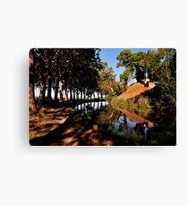 Canal du Midi at Poilhes Canvas Print