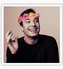 Jimmy Fallon- flower crown Sticker