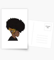 großer Afro Postkarten