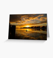 Sunrise rowing Greeting Card