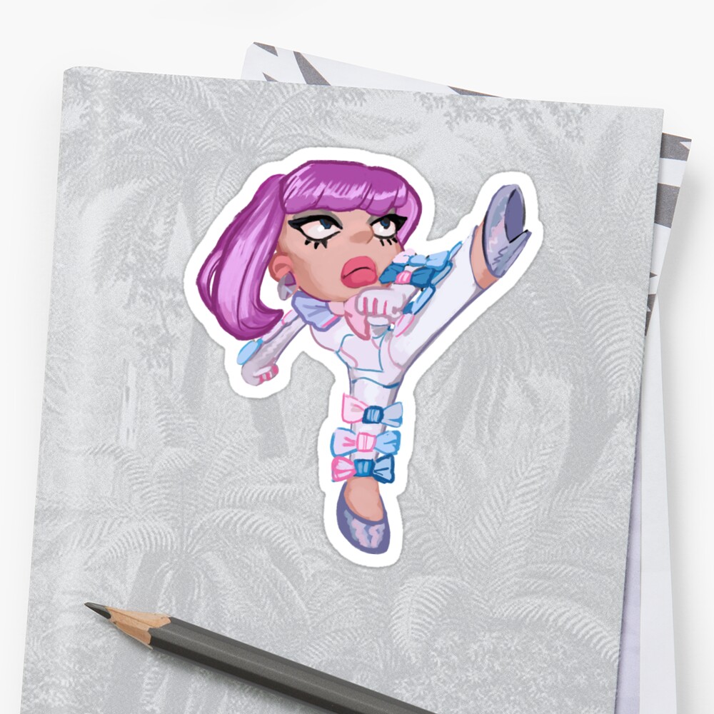 Aja Design Sticker By 3leggedcow Redbubble