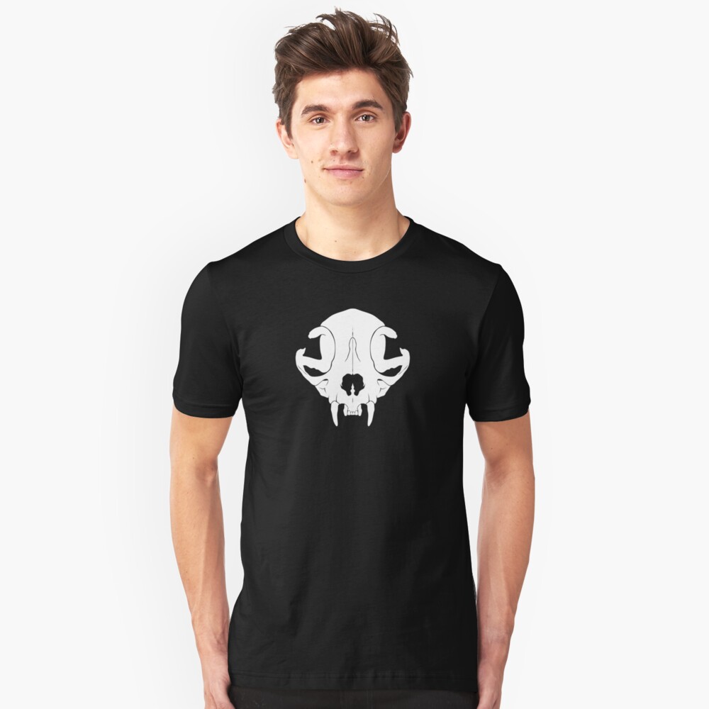 Cat Skull Slim Fit T-Shirt