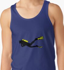 Sport Stilisiert - Taucher mit Taucherflasche und Flossen Tanktop für Männer