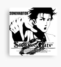 Steins;Gate: Okabe Rintarou SONUVABITCH | Low Cost Anime Merchandise Canvas Print