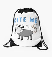 Bite Me Possum - Tiny Snek Comics Drawstring Bag