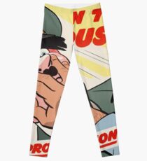 WW2 War Poster - Vintage Propaganda Poster "Putsch in the puss" Leggings