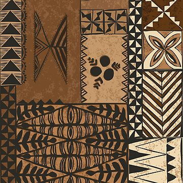 Fonulei Pattern - Tongan Ngatu Art Board Print for Sale by lolomastudio