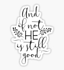 Christian Quote Floral Lettering Sticker