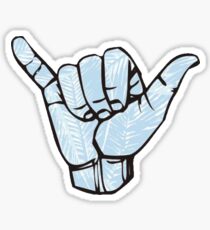 shaka with leafs Sticker