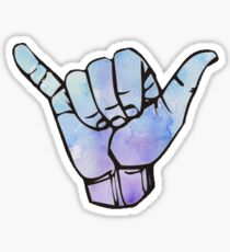 lila und blau Pastell Shaka Sticker