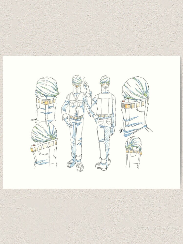 My Hero Academia Best Jeanist Character Sketch Art Print By