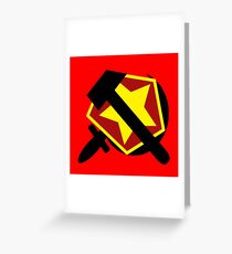 HAMMER SICKLE AND RED STAR Greeting Card