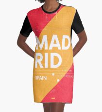 Madrid travel illustration Graphic T-Shirt Dress