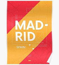 Madrid travel illustration Poster