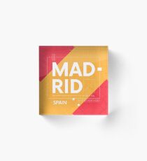 Madrid travel illustration Acrylic Block
