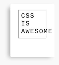 css is awesome webdesign Canvas Print