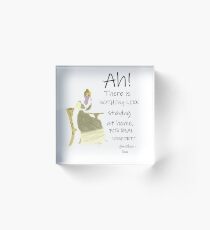 Jane Austen Home Comforts Quote Acrylic Block