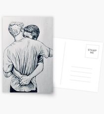 Casual clothes hug Postcards