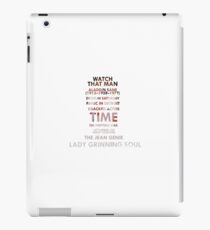 David Bowie: Aladdin Sane song titles iPad Case/Skin