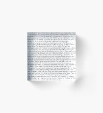 Smash Mouth - All Star lyrics Acrylic Block